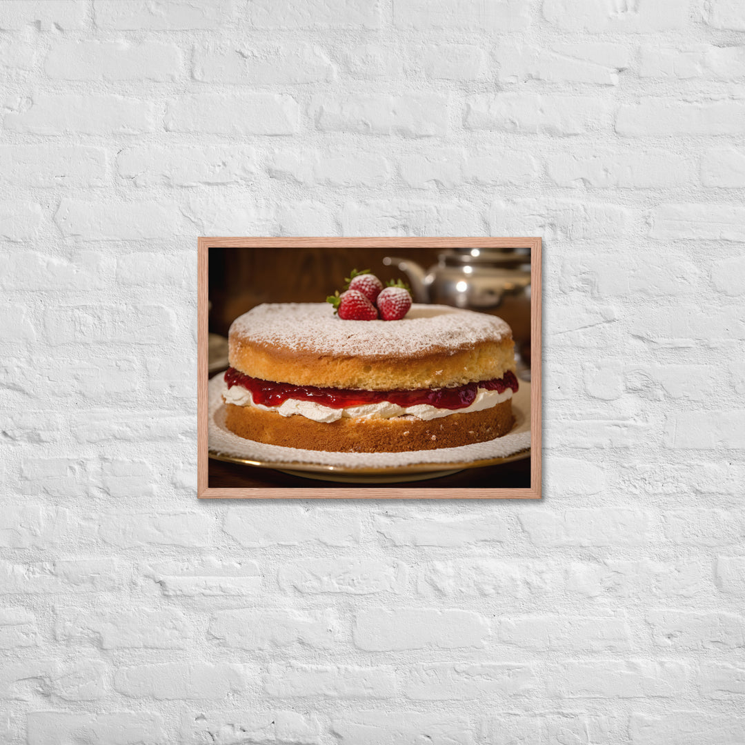 Victoria Sponge Cake Framed poster 🤤 from Yumify.AI