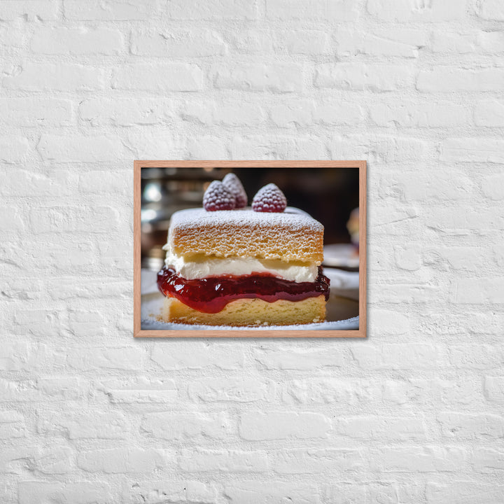 Victoria Sponge Cake Framed poster 🤤 from Yumify.AI