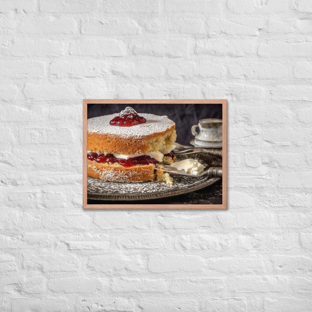 Victoria Sponge Cake Framed poster 🤤 from Yumify.AI