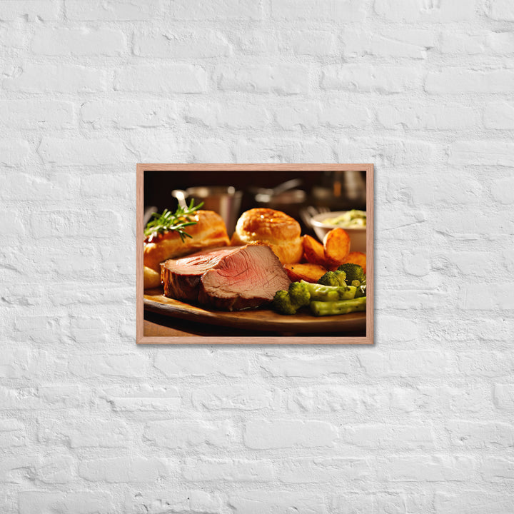 Roast Beefand Yorkshire Pudding Framed poster 🤤 from Yumify.AI