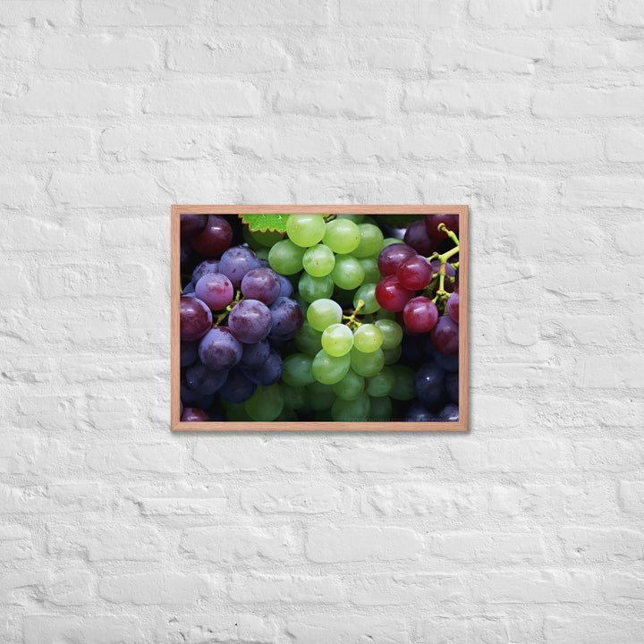 Grapes Framed poster 🤤 from Yumify.AI