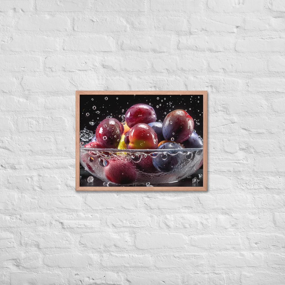 Plums in a Bowl Framed poster 🤤 from Yumify.AI