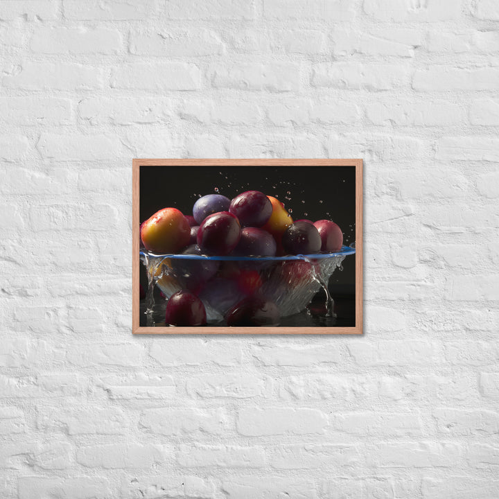 Plums in a Bowl Framed poster 🤤 from Yumify.AI