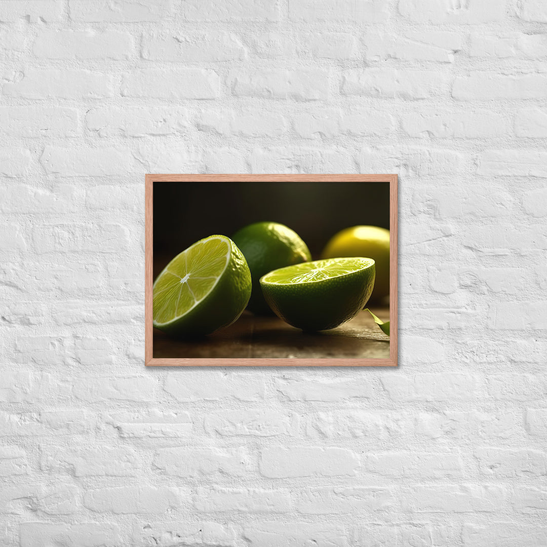 Zesty Limes Framed poster 🤤 from Yumify.AI