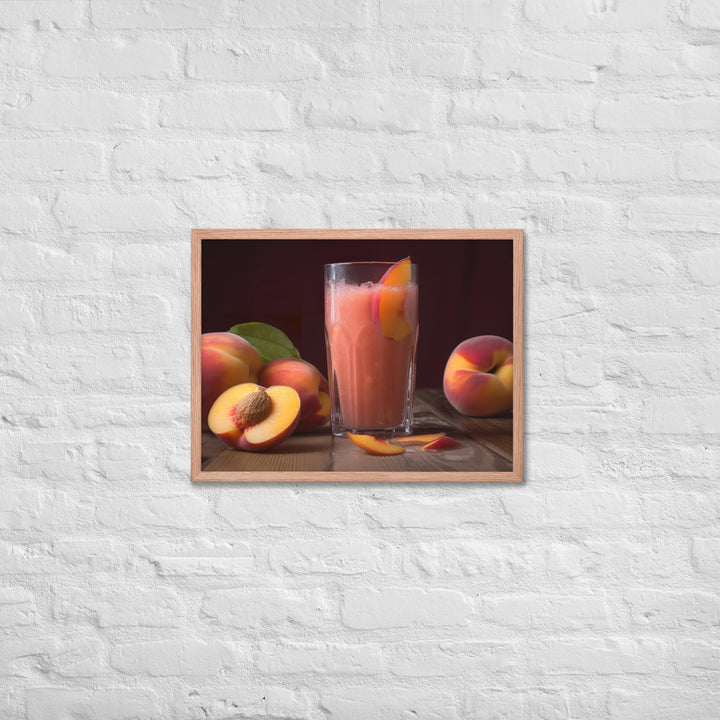 Peach Smoothie Framed poster 🤤 from Yumify.AI