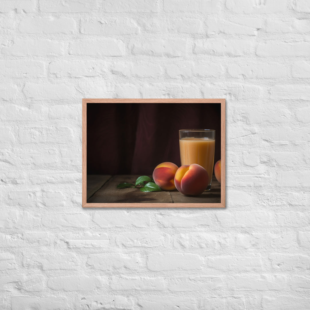 Peach Smoothie Framed poster 🤤 from Yumify.AI