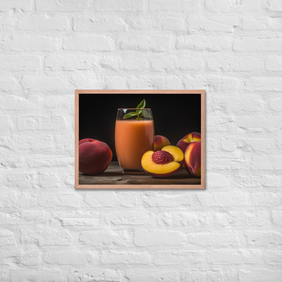 Peach Smoothie Framed poster 🤤 from Yumify.AI