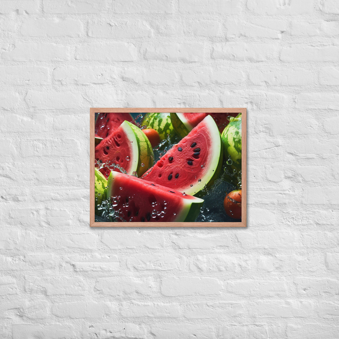 Watermelon Fruitscape Framed poster 🤤 from Yumify.AI