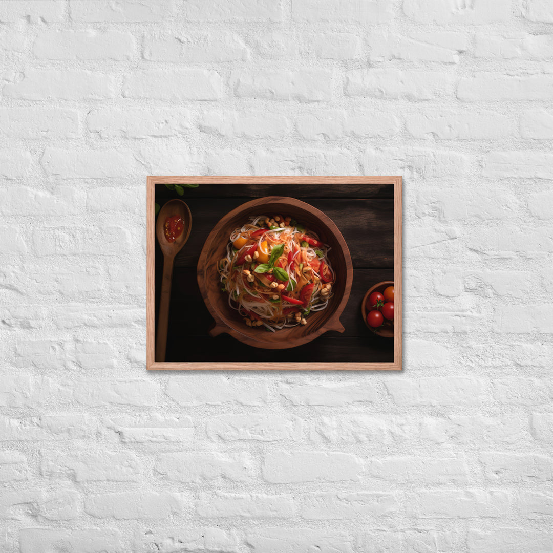 Papaya Salad Framed poster 🤤 from Yumify.AI