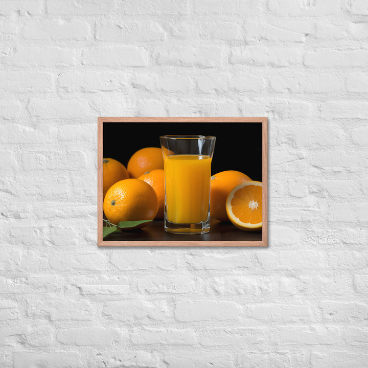 Orange Juice in a Glass Framed poster 🤤 from Yumify.AI