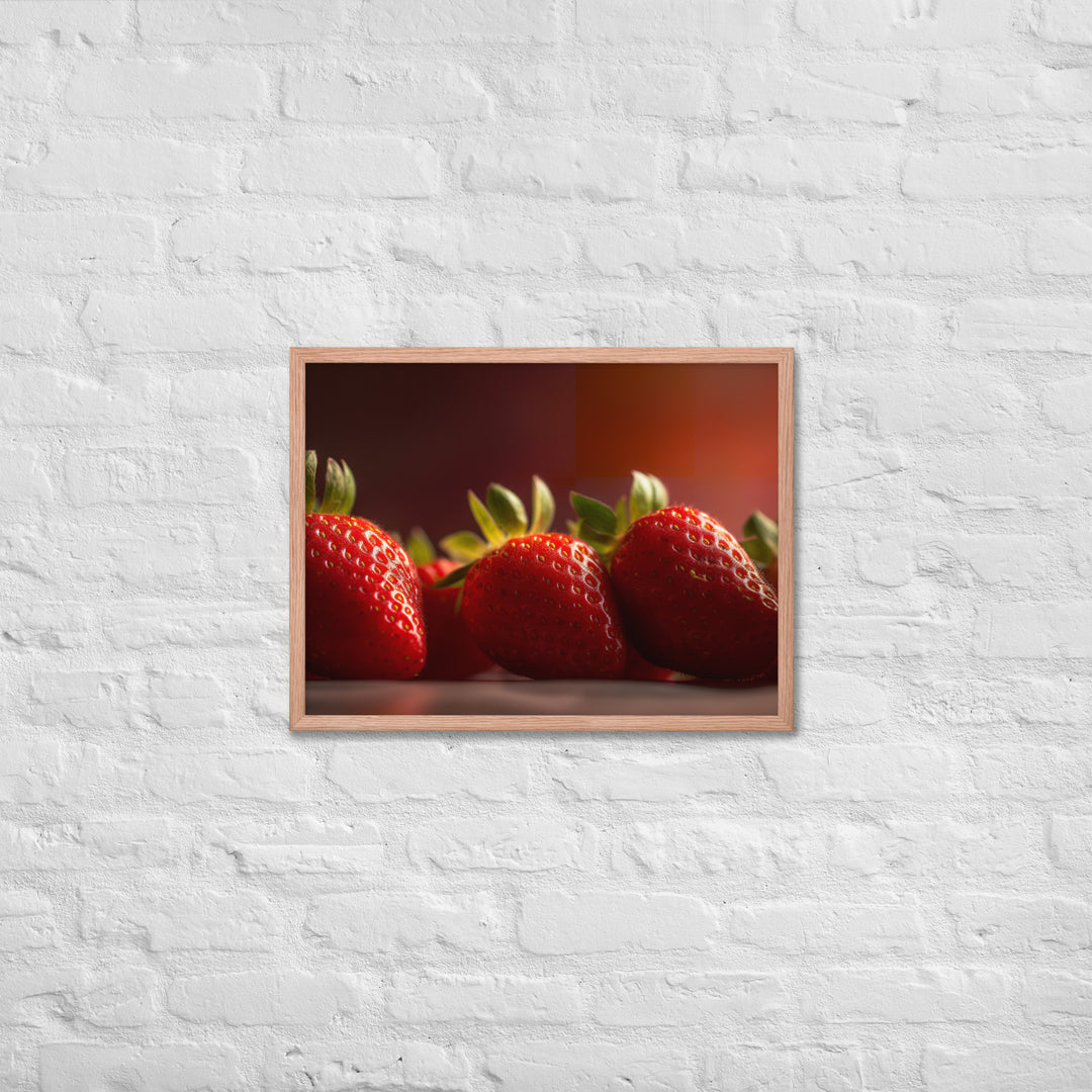 Succulent Strawberry Stack Framed poster 🤤 from Yumify.AI