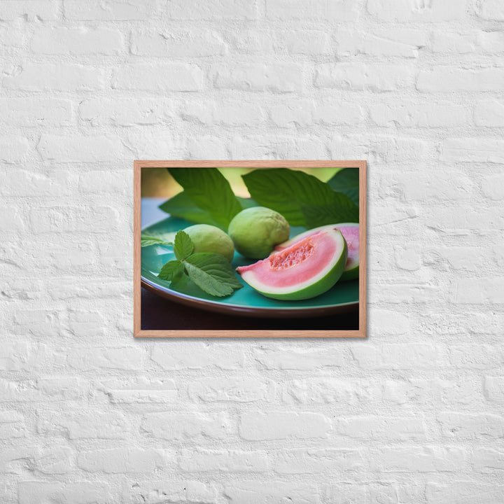 Sliced Guava Framed poster 🤤 from Yumify.AI