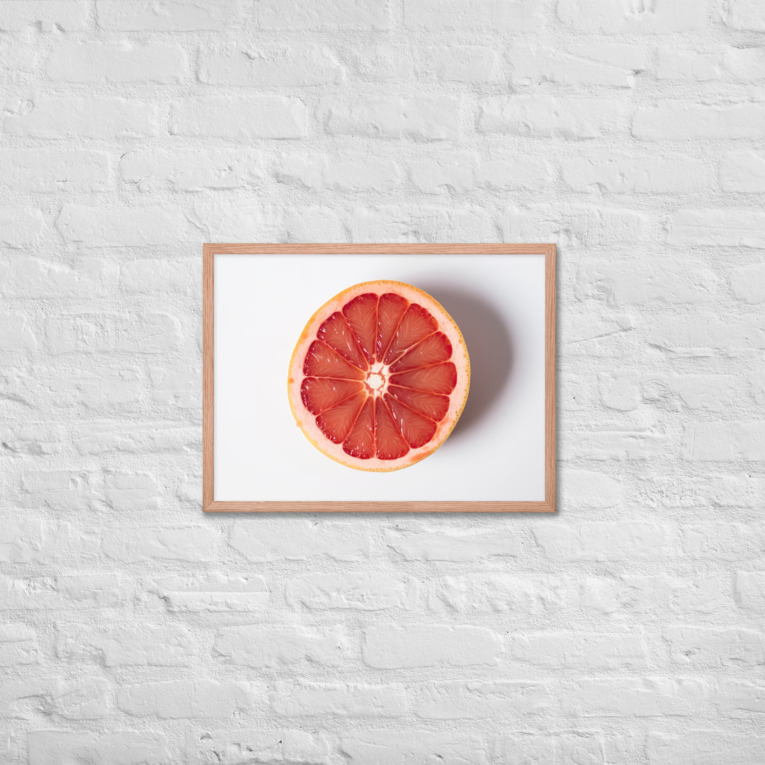 Sliced Grapefruit Framed poster 🤤 from Yumify.AI