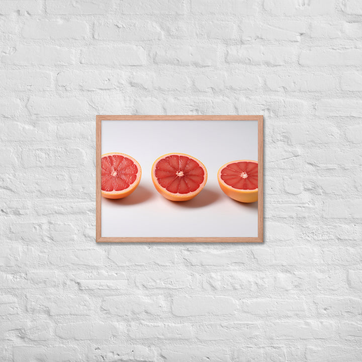 Sliced Grapefruit Framed poster 🤤 from Yumify.AI