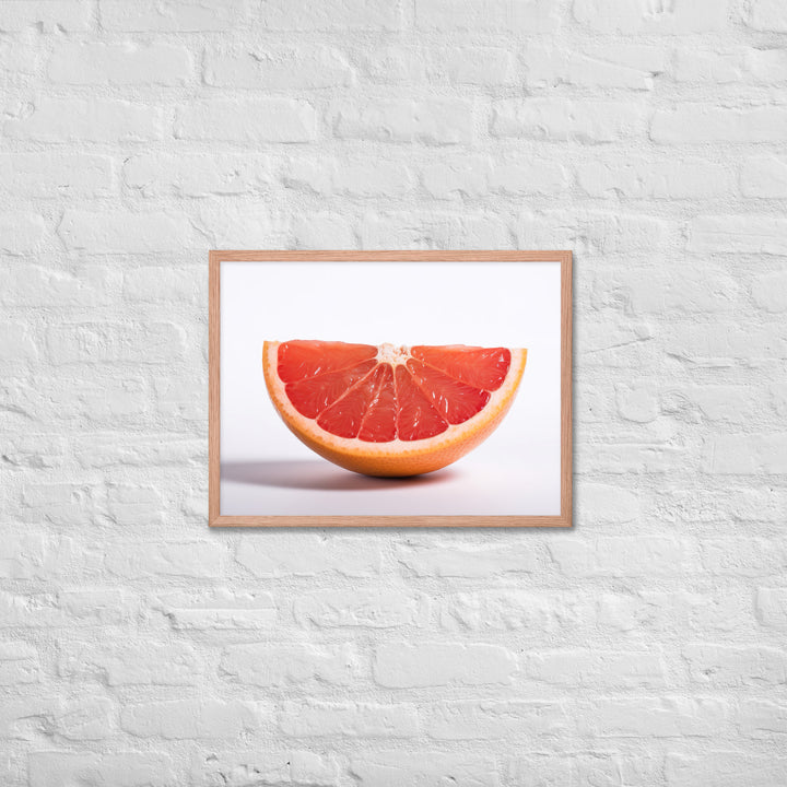 Sliced Grapefruit Framed poster 🤤 from Yumify.AI