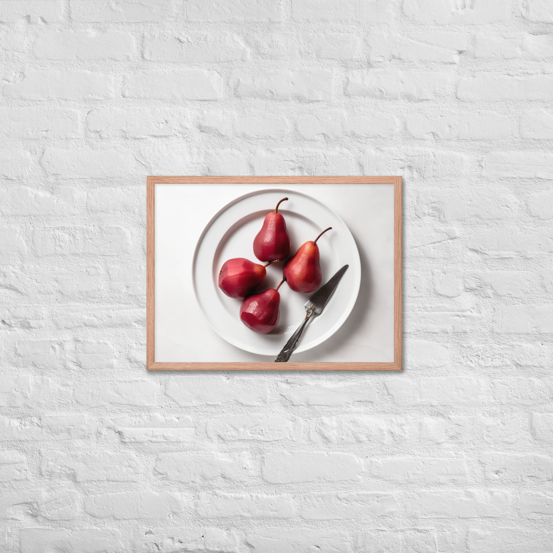 Red Anjou Pears Framed poster 🤤 from Yumify.AI