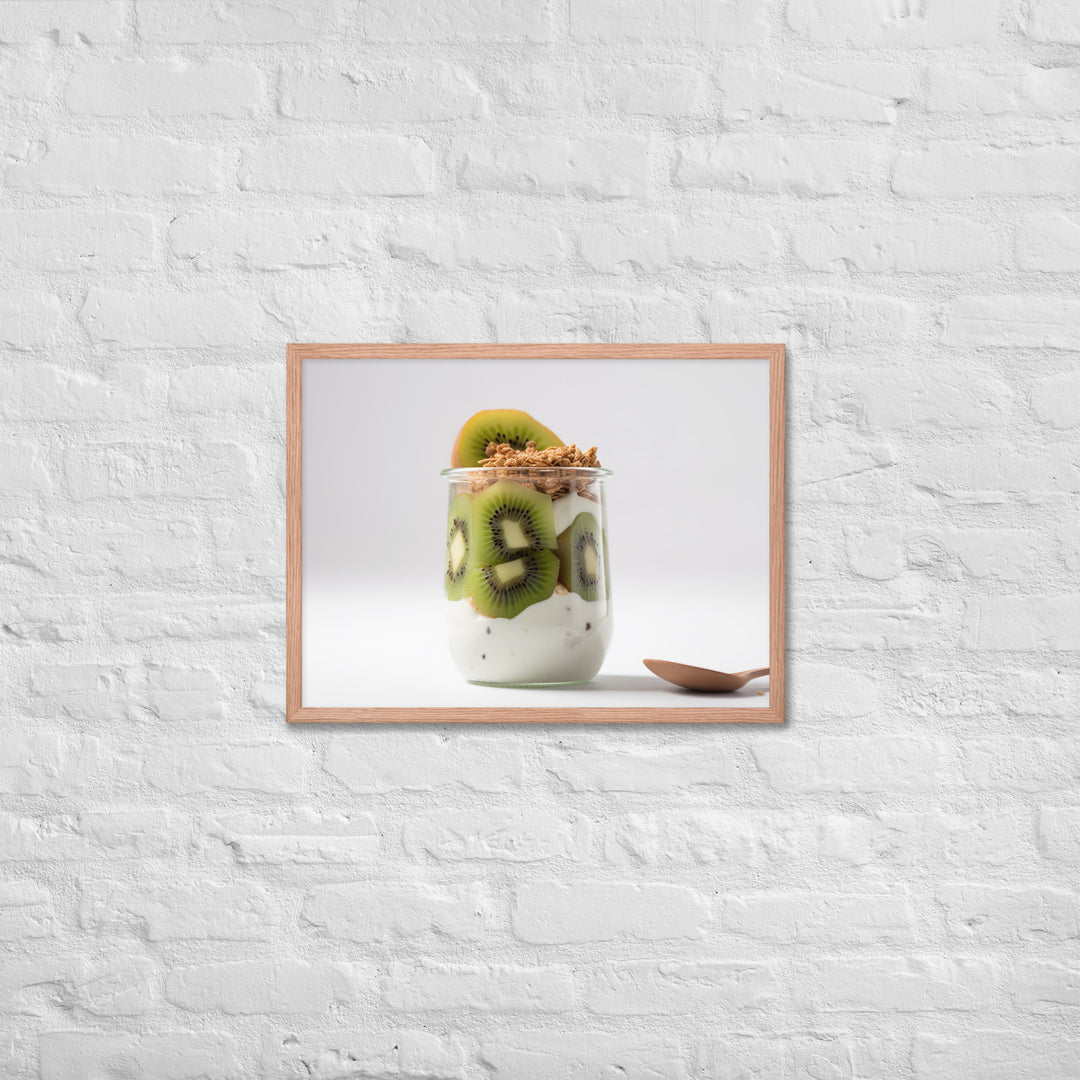 Kiwi Yogurt Parfait Framed poster 🤤 from Yumify.AI