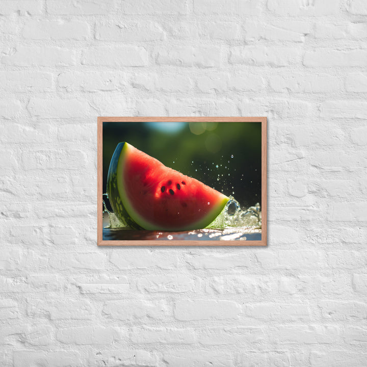 Juicy Watermelon Delight Framed poster 🤤 from Yumify.AI