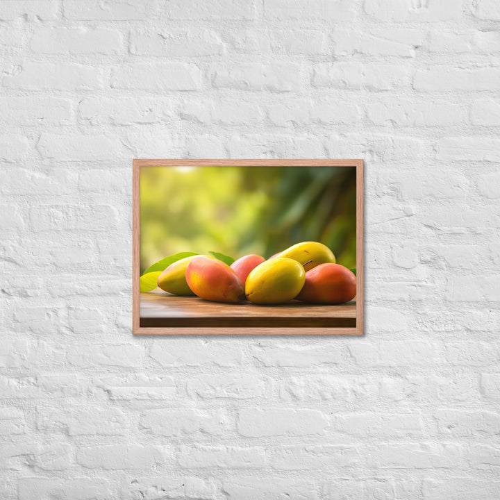 Juicy Mangoes on a Summer Day Framed poster 🤤 from Yumify.AI