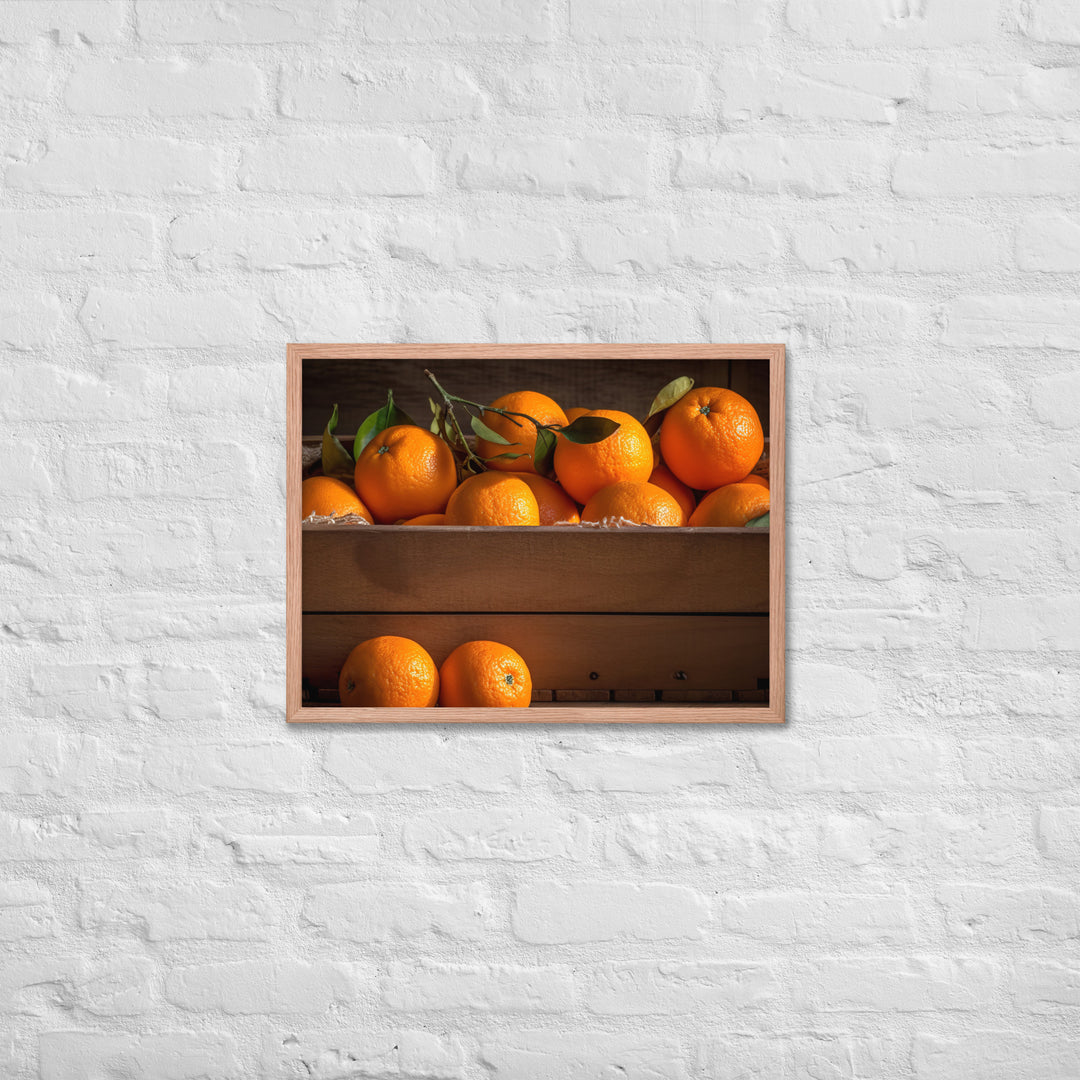 Juicy and Sweet Oranges Framed poster 🤤 from Yumify.AI