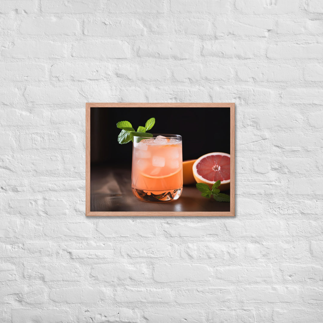 Grapefruit Mocktail Framed poster 🤤 from Yumify.AI