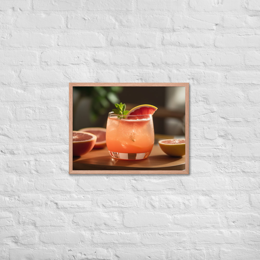 Grapefruit Mocktail Framed poster 🤤 from Yumify.AI