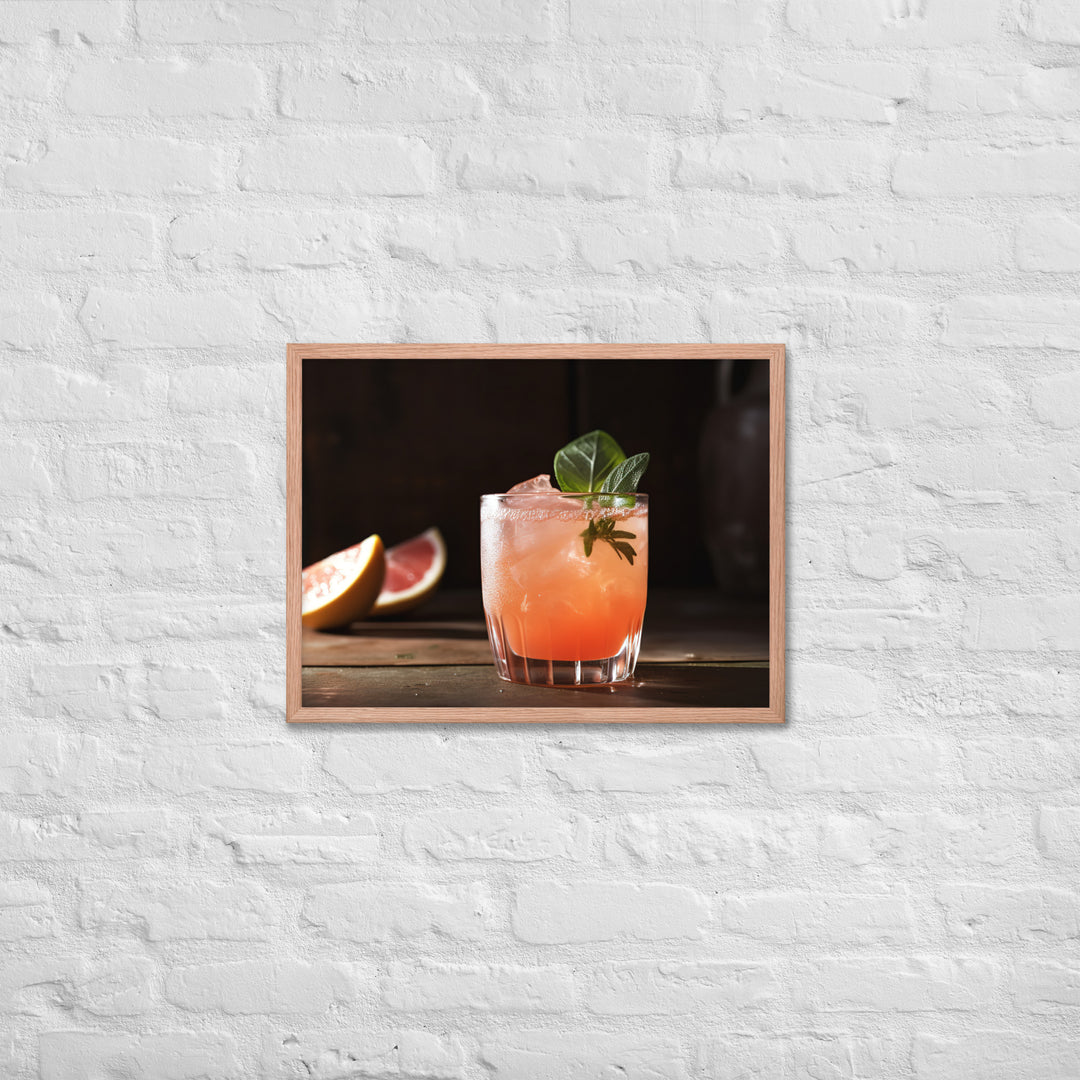 Grapefruit Mocktail Framed poster 🤤 from Yumify.AI