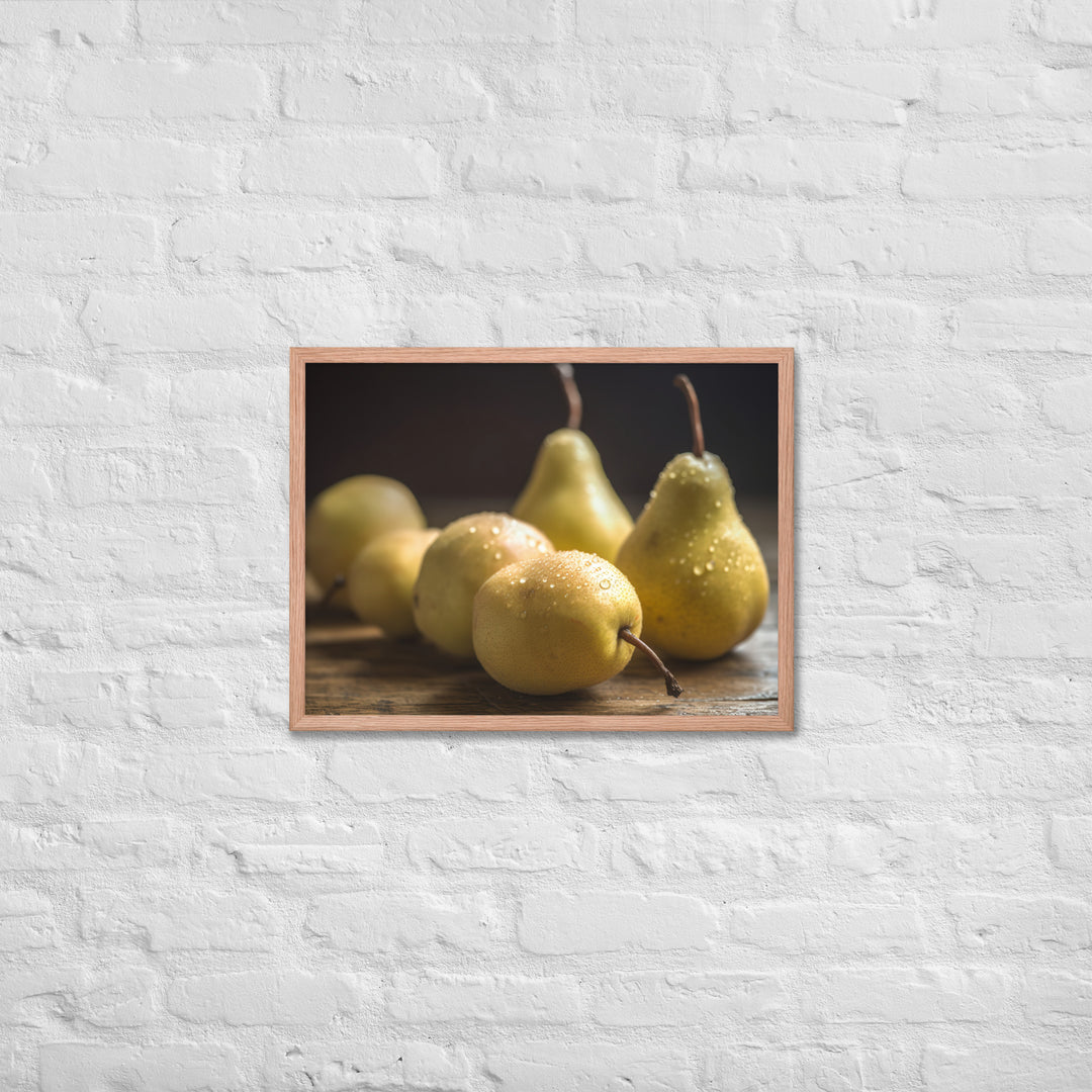 Golden Delicious Pears Framed poster 🤤 from Yumify.AI