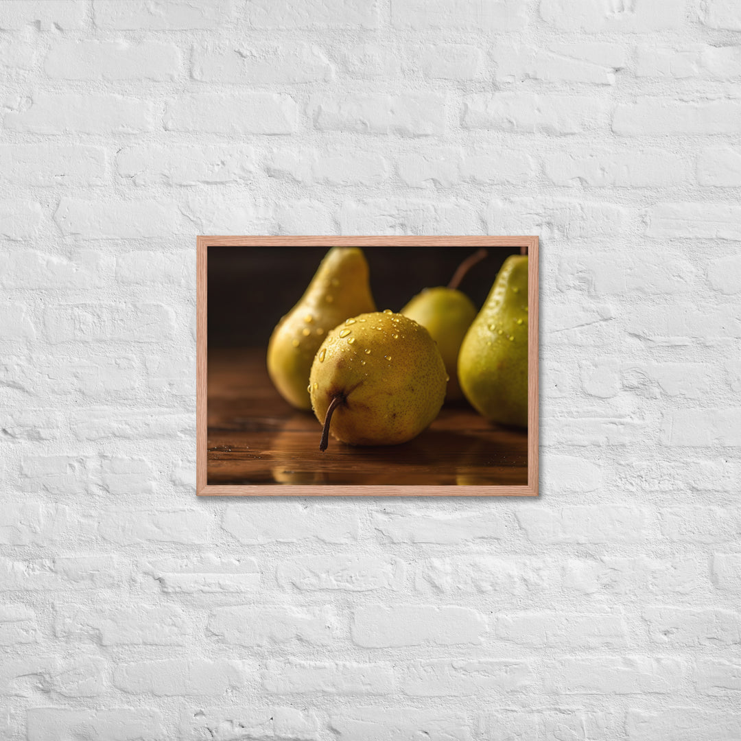 Golden Delicious Pears Framed poster 🤤 from Yumify.AI