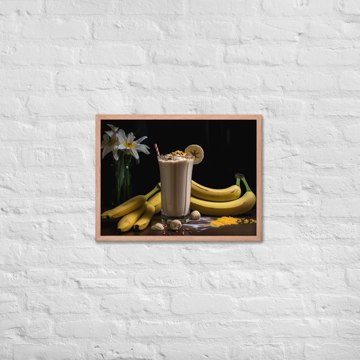 Banana Smoothie Shot Framed poster 🤤 from Yumify.AI