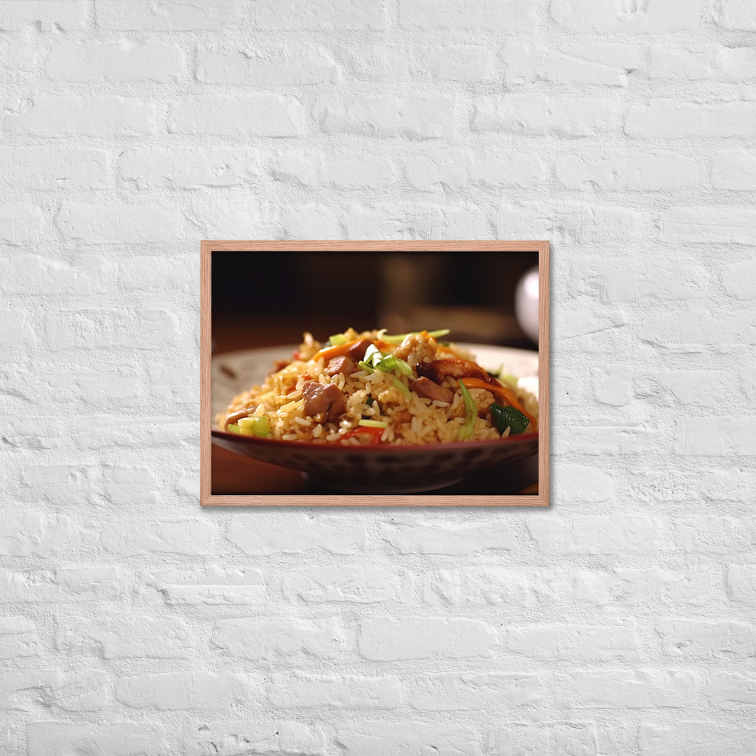 Yangzhou Fried Rice Framed poster 🤤 from Yumify.AI