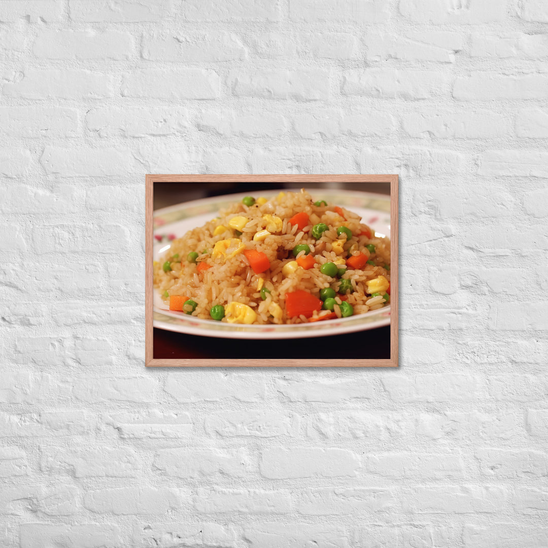 Yangzhou Fried Rice Framed poster 🤤 from Yumify.AI