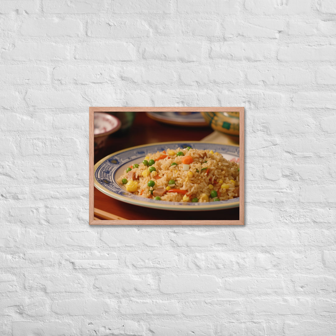 Yangzhou Fried Rice Framed poster 🤤 from Yumify.AI