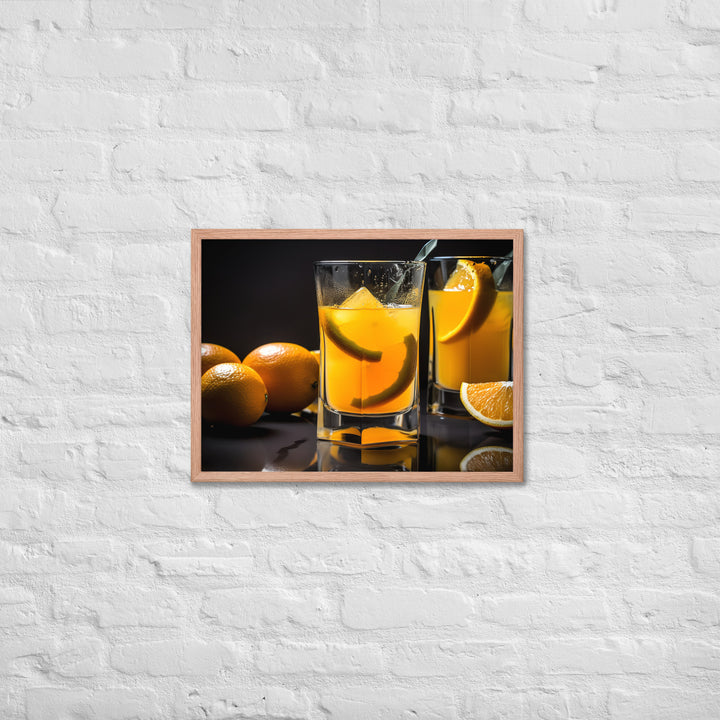 Orange Juice in a Glass Framed poster 🤤 from Yumify.AI