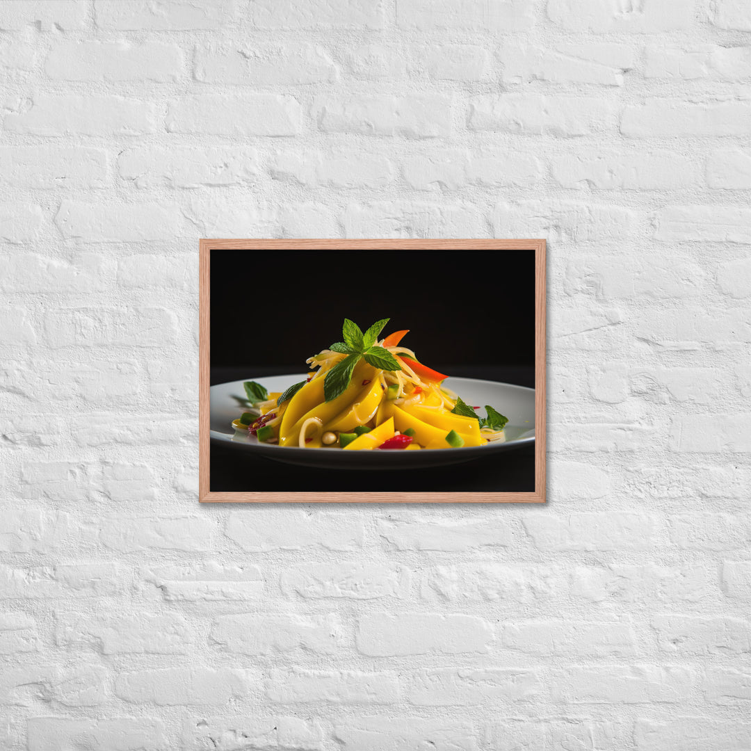 Mango Salsa Party Platter Framed poster 🤤 from Yumify.AI