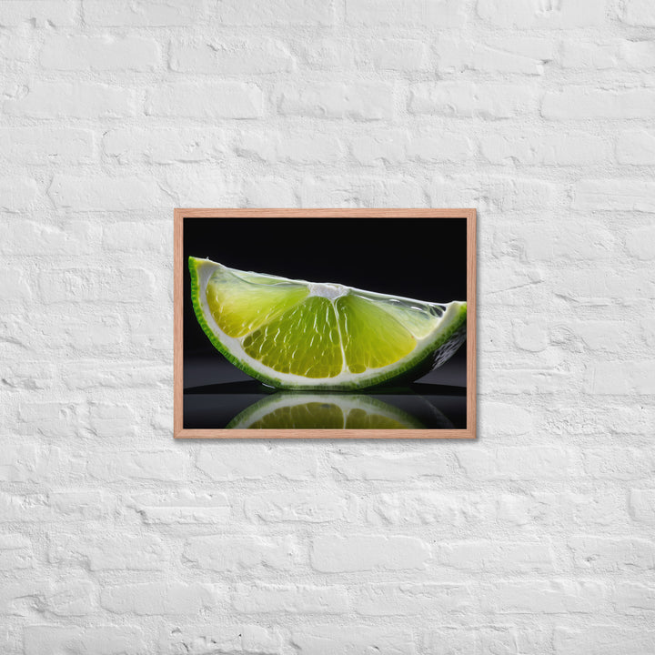 Lime Wedge Framed poster 🤤 from Yumify.AI