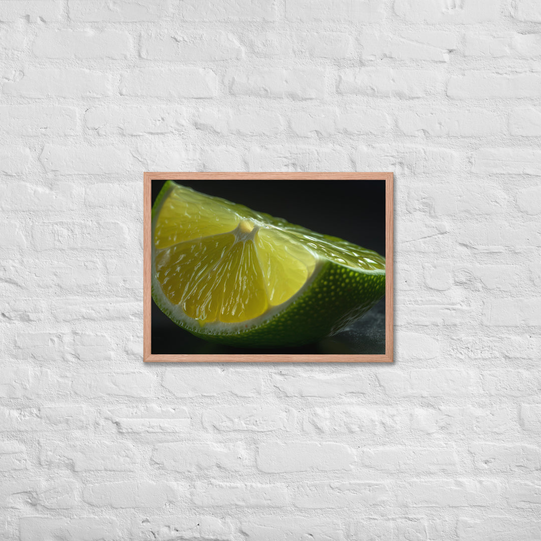 Lime Slice Framed poster 🤤 from Yumify.AI