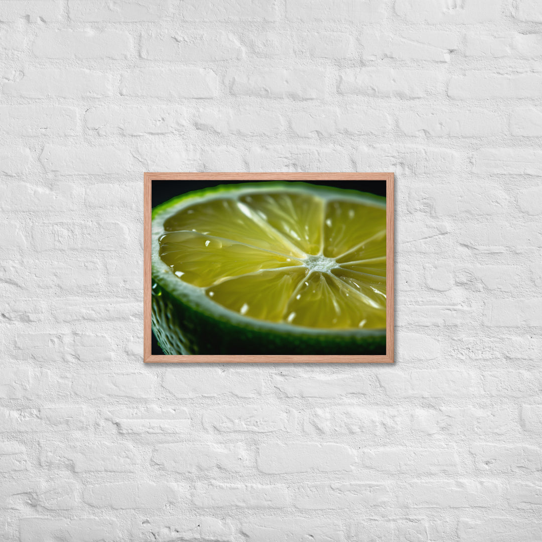 Lime Slice Framed poster 🤤 from Yumify.AI