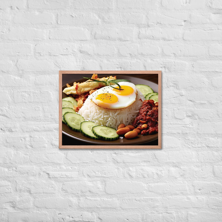 Nasi Lemak Framed poster 🤤 from Yumify.AI