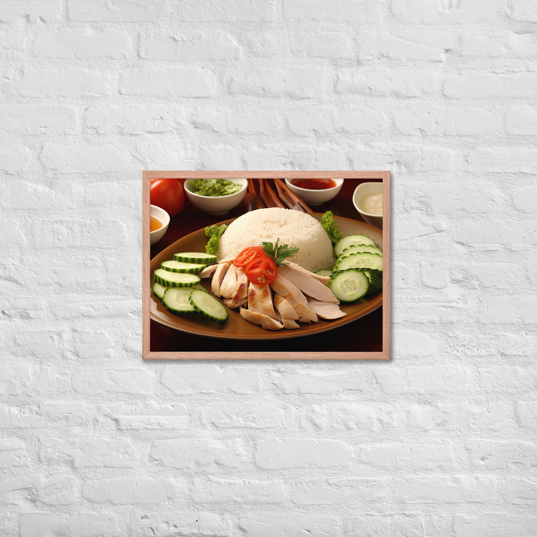 Hainanese Chicken Rice Framed poster 🤤 from Yumify.AI