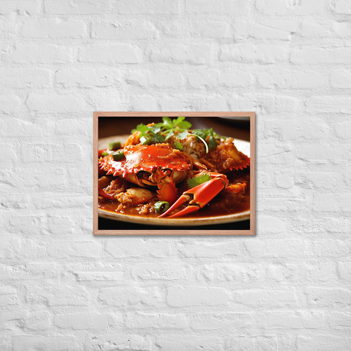 Chili Crab Framed poster 🤤 from Yumify.AI