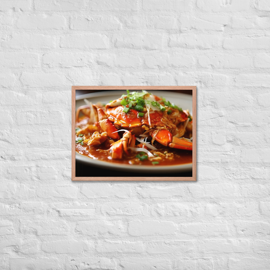 Chili Crab Framed poster 🤤 from Yumify.AI