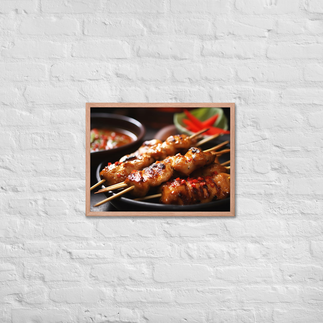 Sate Ayam Framed poster 🤤 from Yumify.AI