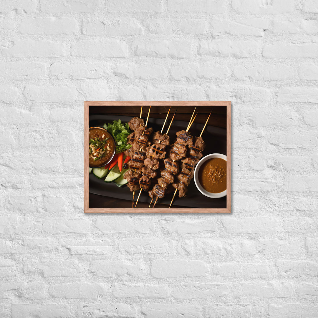 Satay Framed poster 🤤 from Yumify.AI