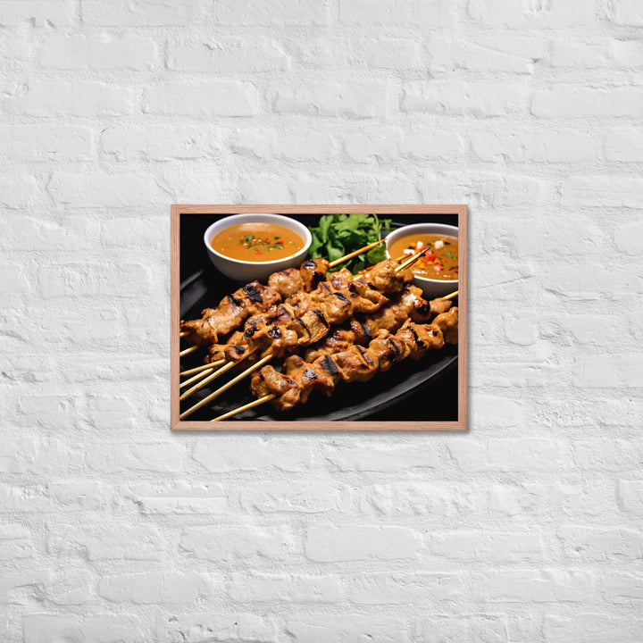 Satay Framed poster 🤤 from Yumify.AI