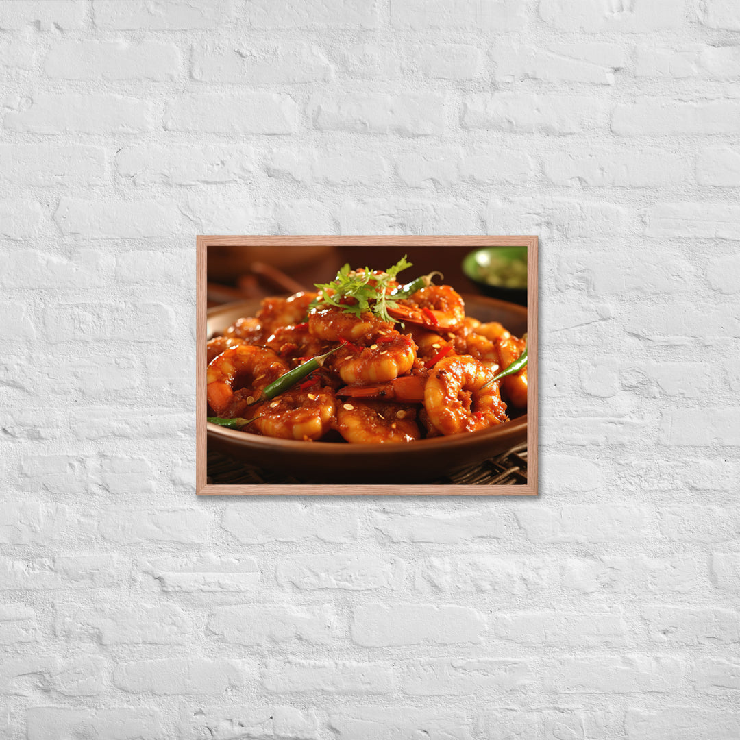 Sambal Goreng Udang Framed poster 🤤 from Yumify.AI