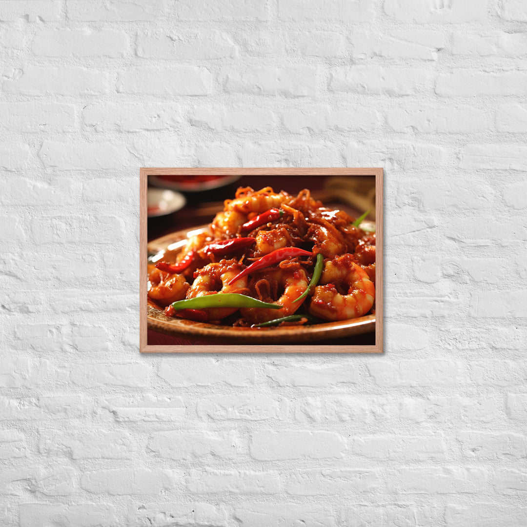 Sambal Goreng Udang Framed poster 🤤 from Yumify.AI