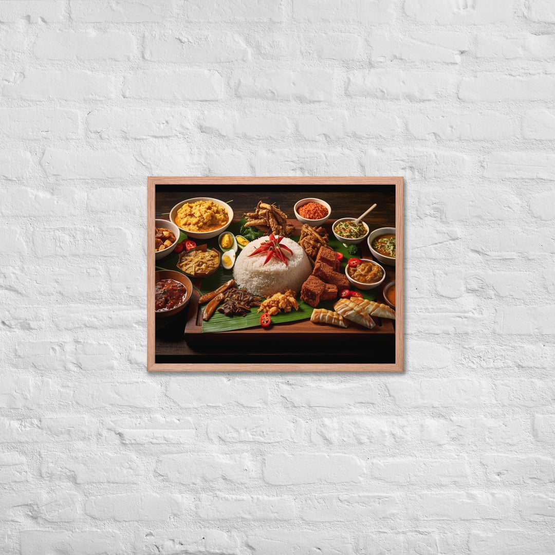 Nasi Padang Framed poster 🤤 from Yumify.AI