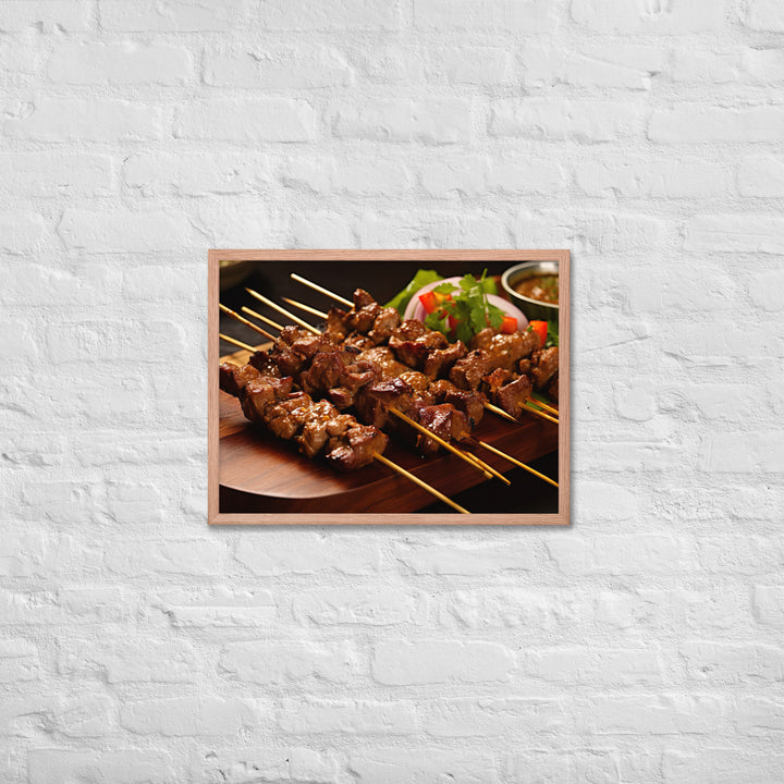 Satay Framed poster 🤤 from Yumify.AI