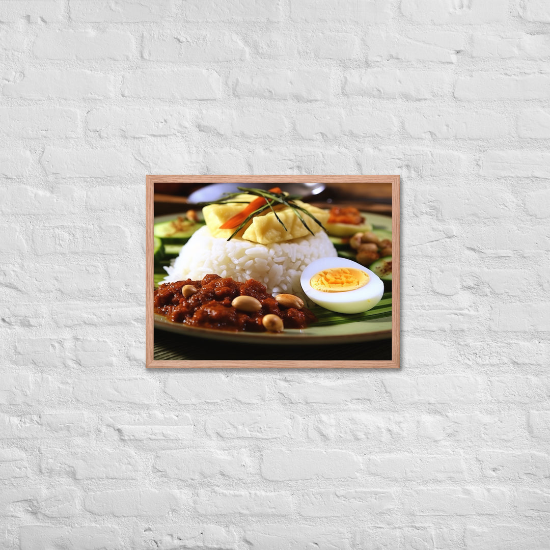 Nasi Lemak Framed poster 🤤 from Yumify.AI